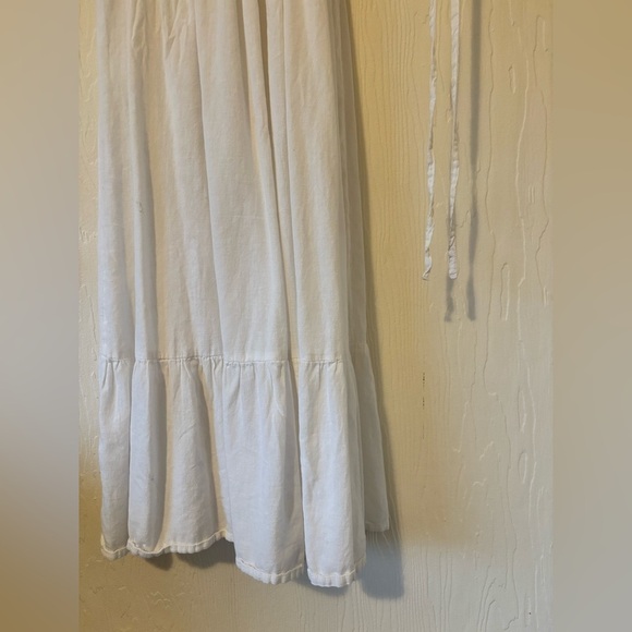 Cotton Balloon Sleeve Maxi Midi Boho Shirred Square Neckline Summer Ruffle Dress - Picture 4 of 14